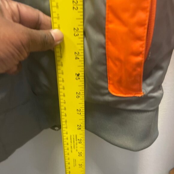 Burton Men XL Orange & Gray Jacket With Hood & Pockets - Picture 8 of 14